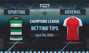 Sporting vs Arsenal Champions League betting tips graphic