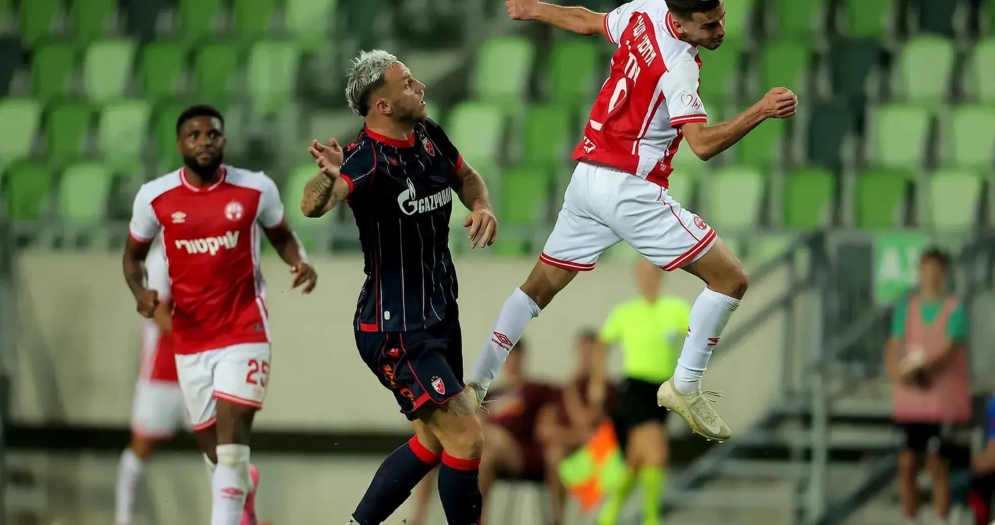 Players competing during FK Crvena Zvezda match