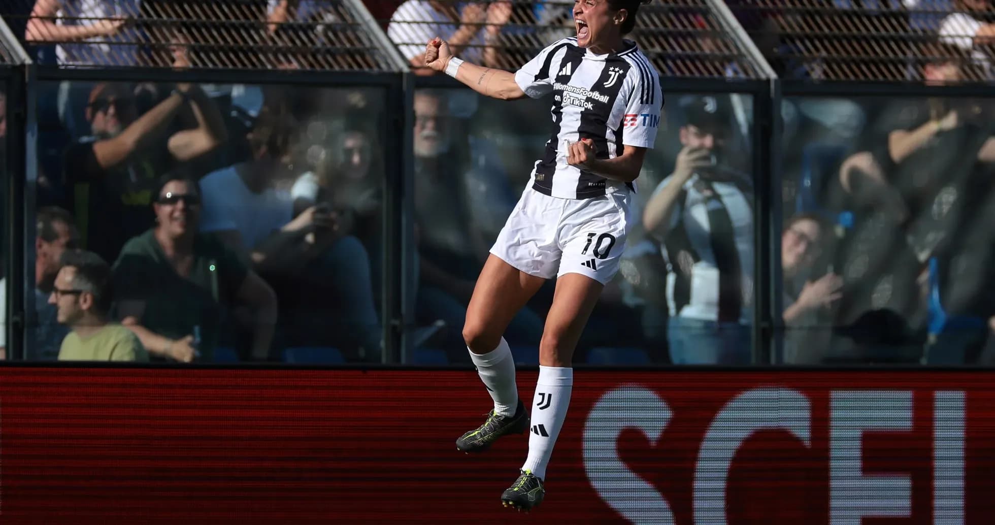 Juventus player celebrating goal during match
