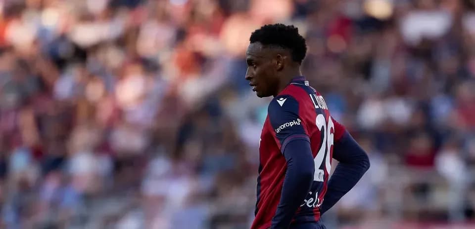 Player in Eibar kit on the field during match