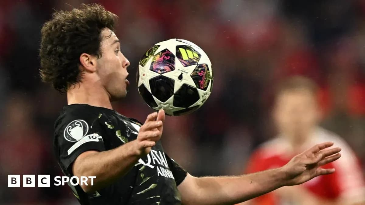 Player controlling ball during a football match