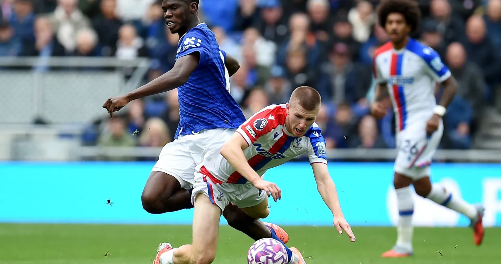 Player from Crystal Palace falls during match