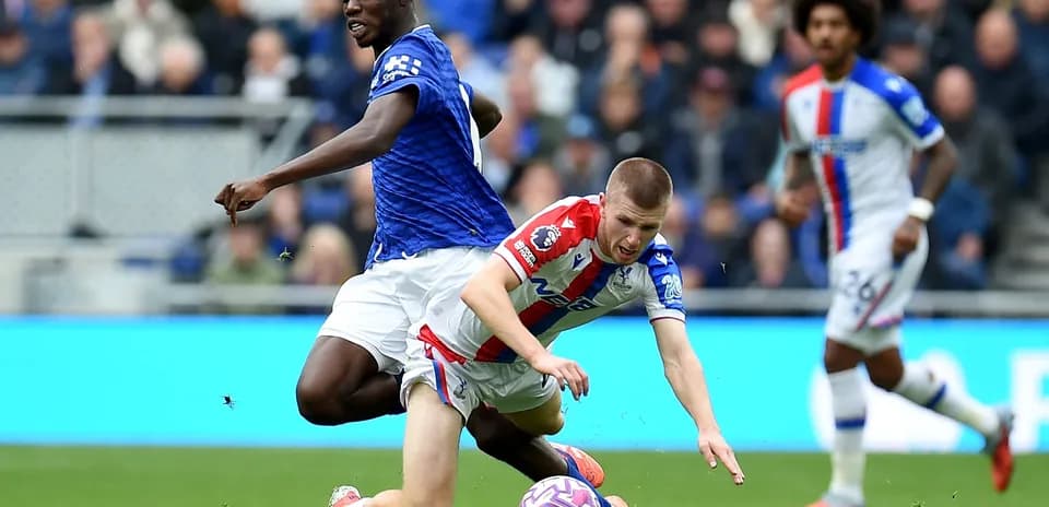 Player from Crystal Palace falls during match