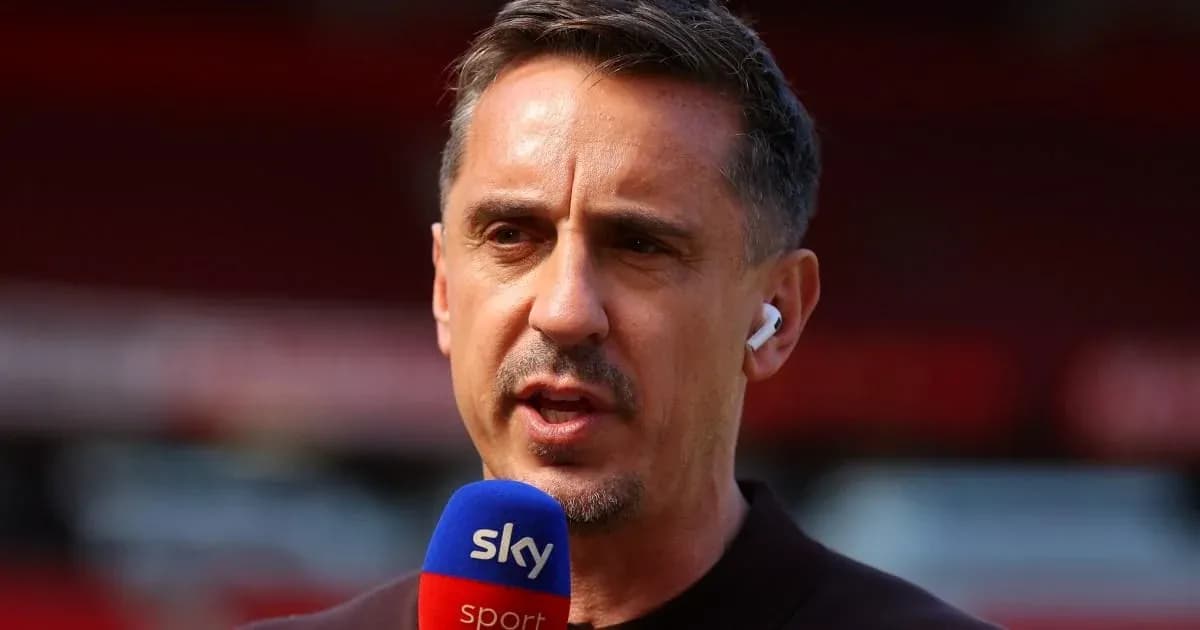 Sports commentator speaking into microphone on camera