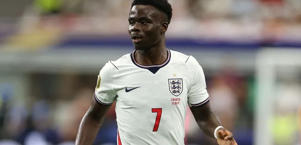 Player in England kit during a match action
