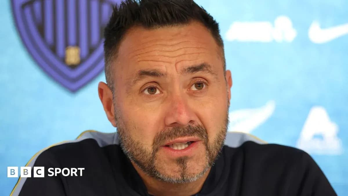 Manager speaking at press conference backdrop