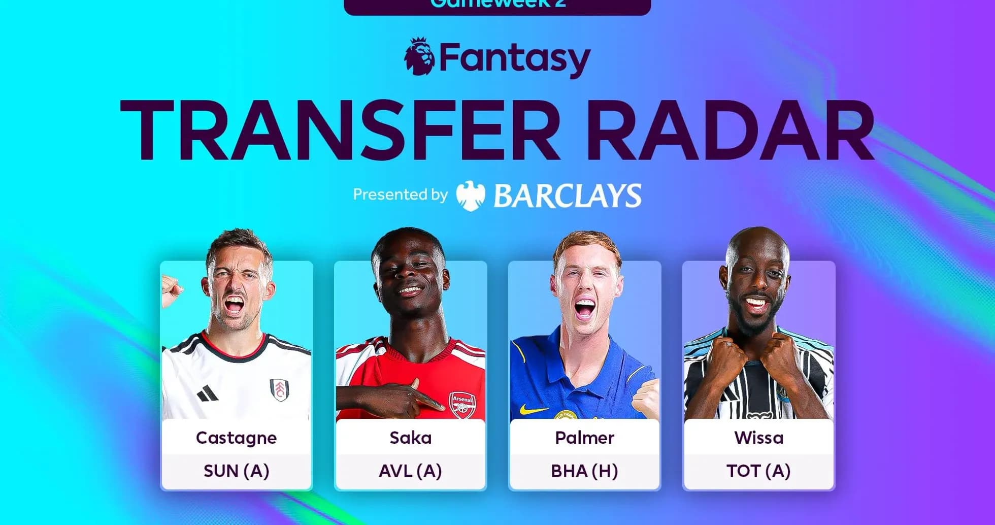 Fantasy football transfer radar featuring four players
