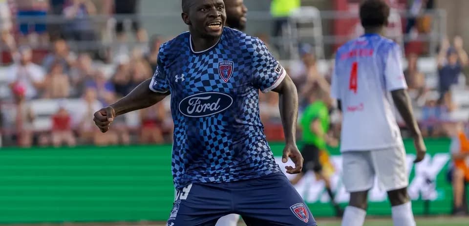 Indy Eleven player celebrating during match
