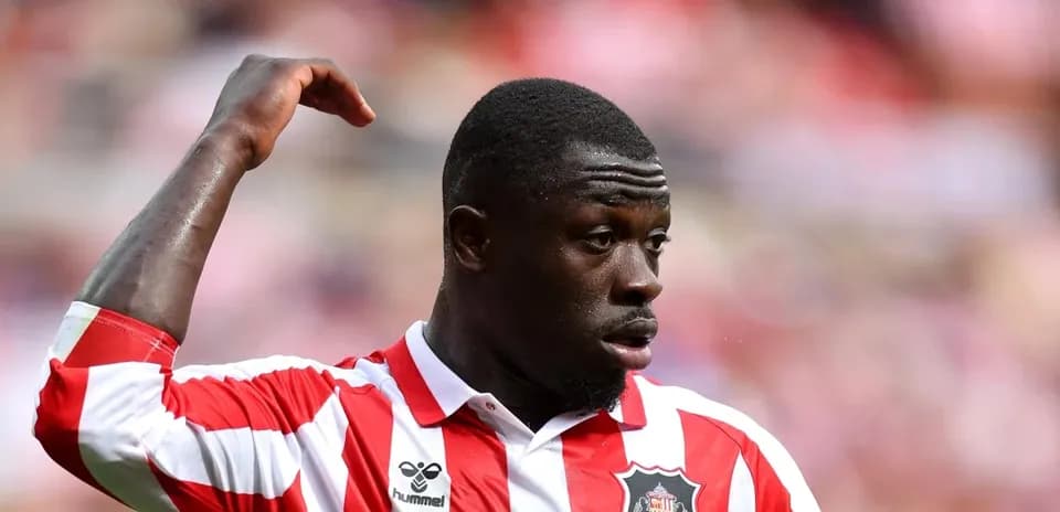 Sunderland player signaling during a match