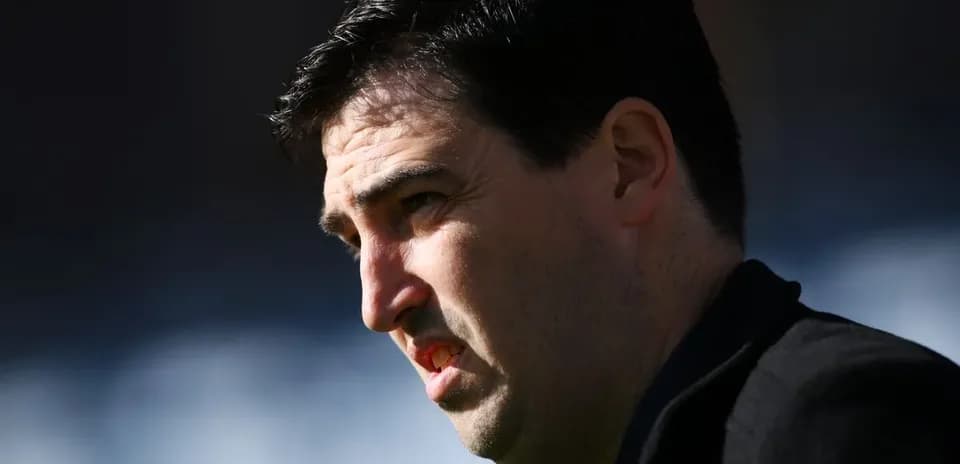 Close-up of a man in profile outdoors
