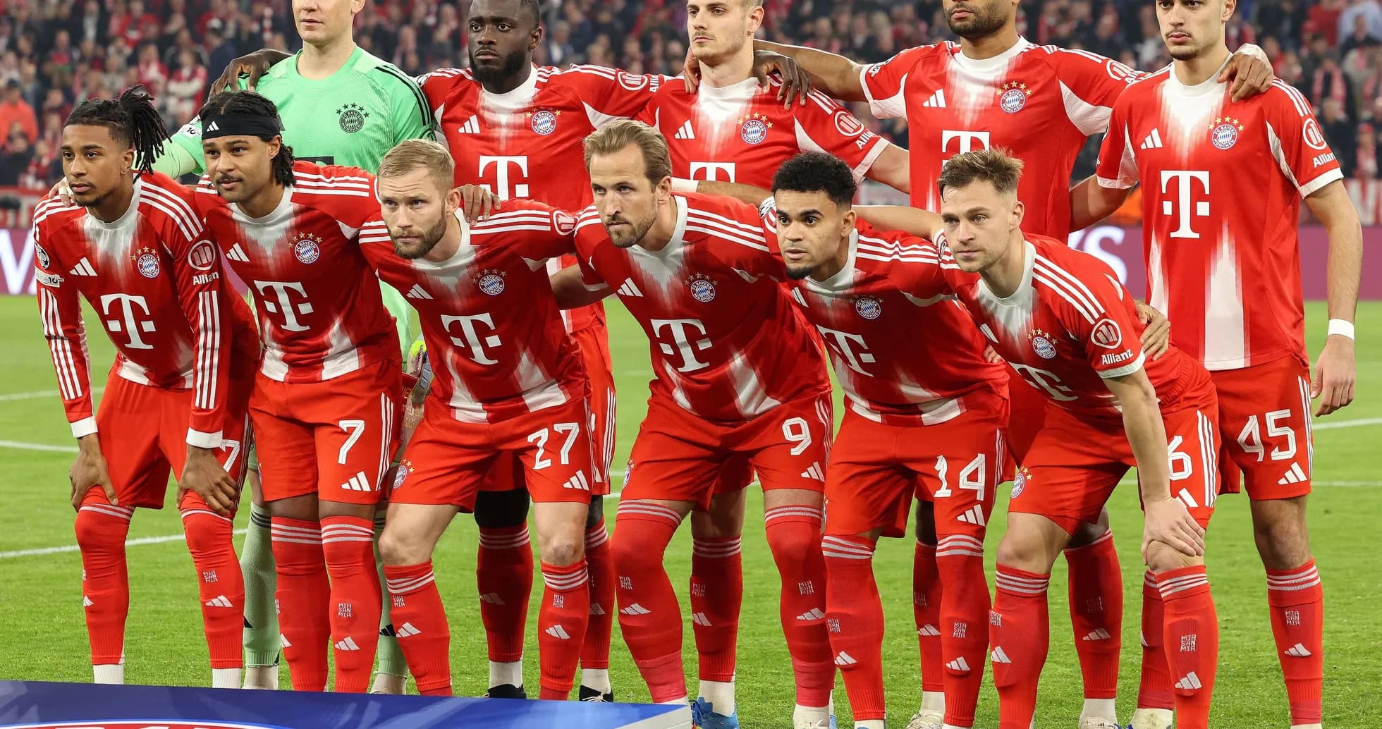 Bayern Munich team posing for group photo Bayern Munich team posing for group photo