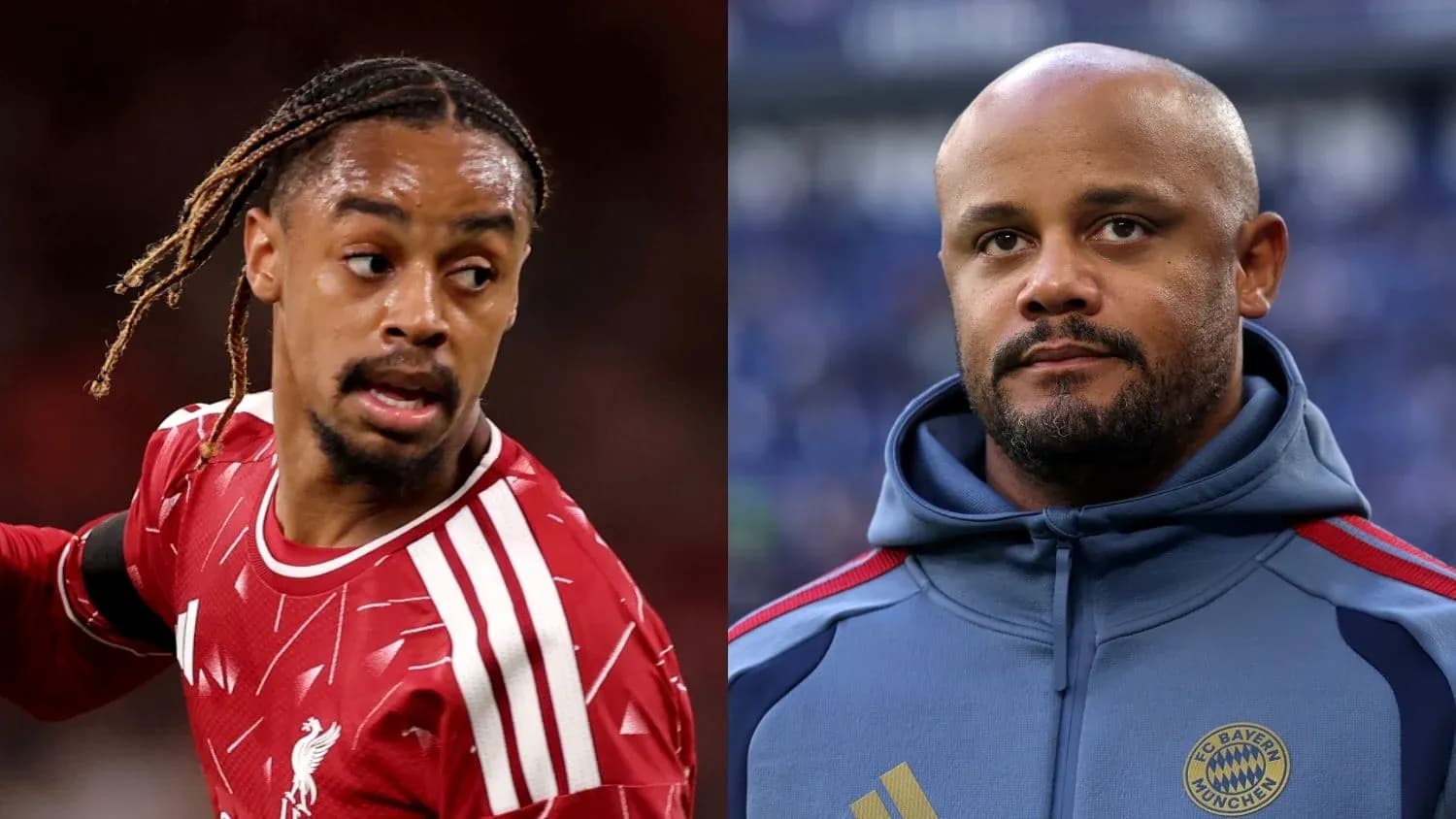 Liverpool player and Bayern Munich coach during match Liverpool player and Bayern Munich coach during match