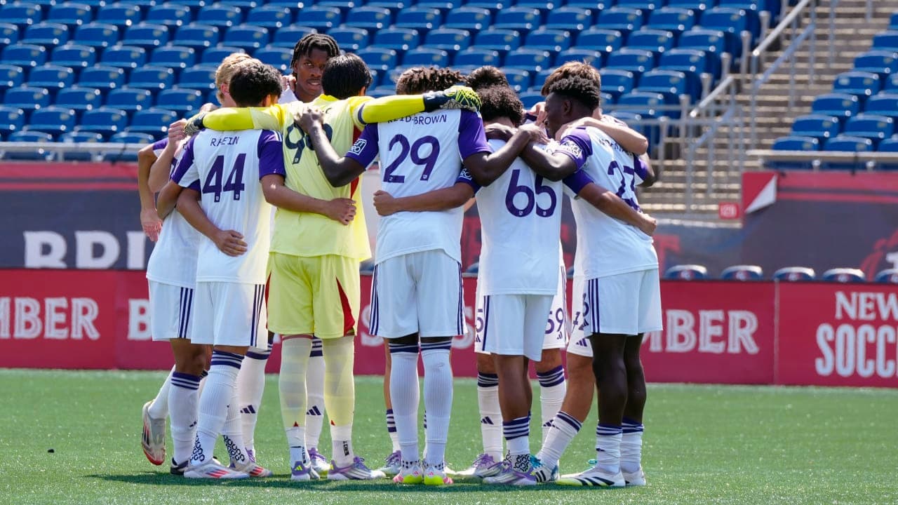 Orlando City II players huddling before match Orlando City II players huddling before match