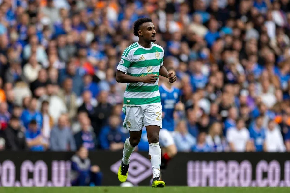 Celtic player running on the pitch during match Celtic player running on the pitch during match