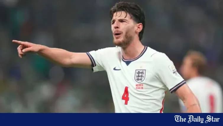 Player gesturing during England match on field Player gesturing during England match on field