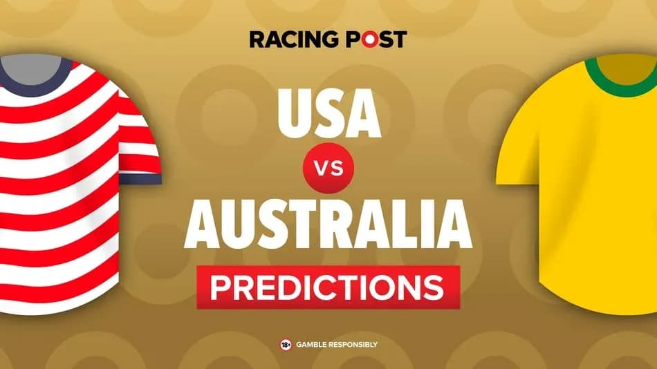 USA vs Australia predictions graphic with jerseys USA vs Australia predictions graphic with jerseys