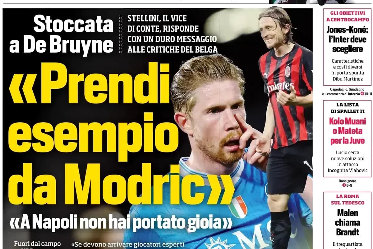 Headline about De Bruyne and Modric comparison Headline about De Bruyne and Modric comparison
