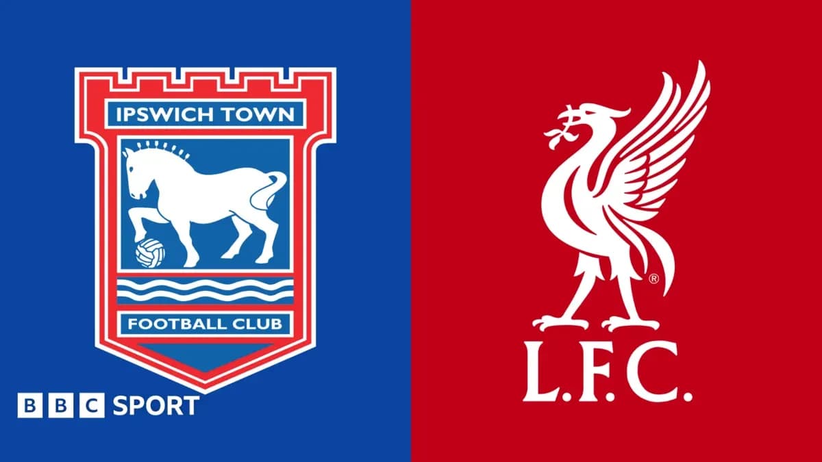 Logos of Ipswich Town and Liverpool FC on display Logos of Ipswich Town and Liverpool FC on display
