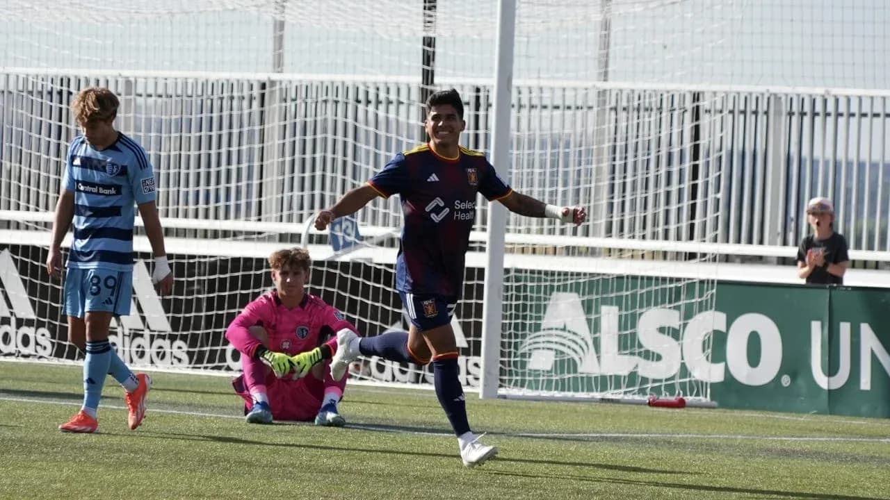 Player celebrating after scoring a goal Player celebrating after scoring a goal