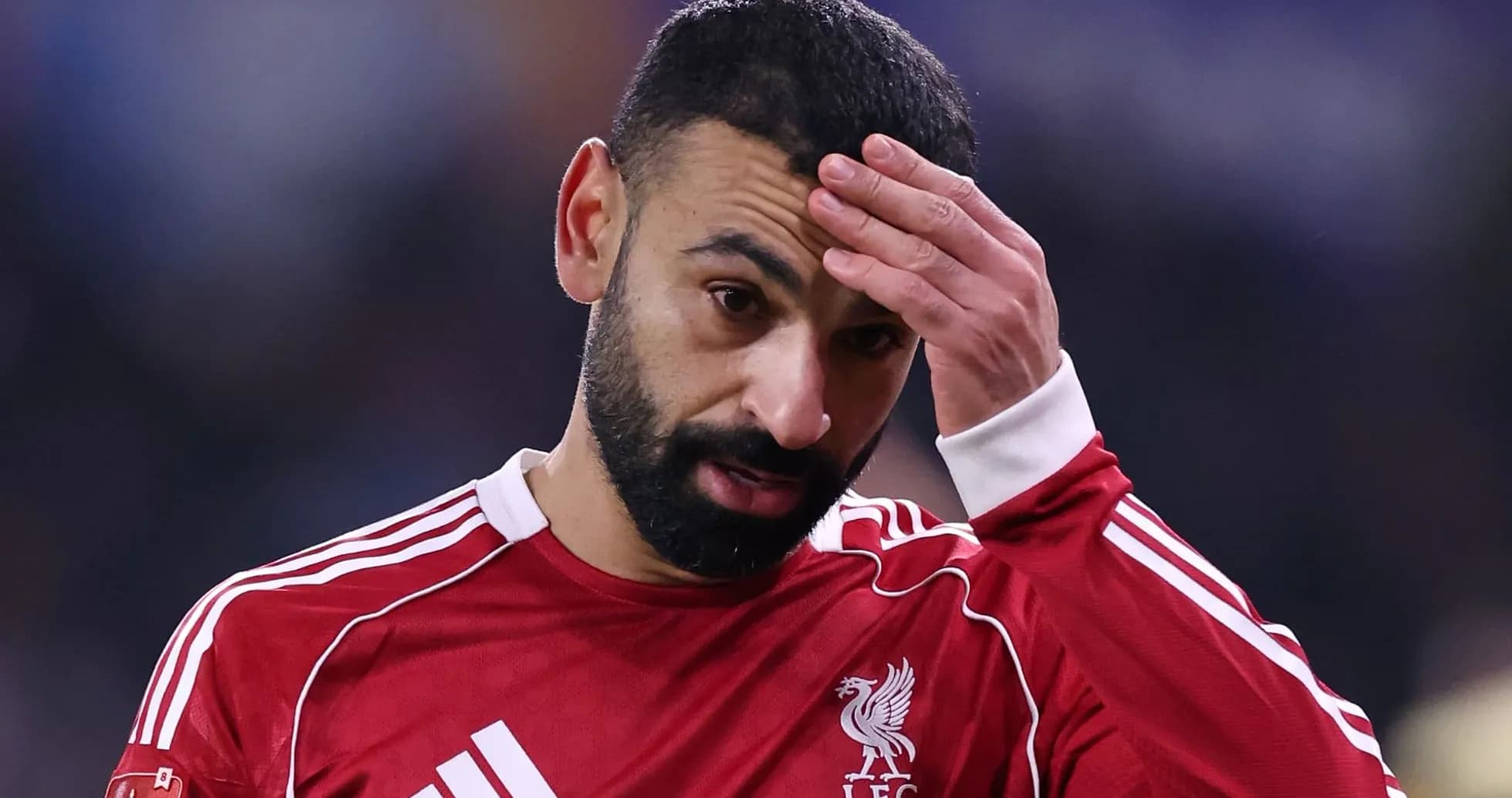 Mohamed Salah in Liverpool jersey during match Mohamed Salah in Liverpool jersey during match