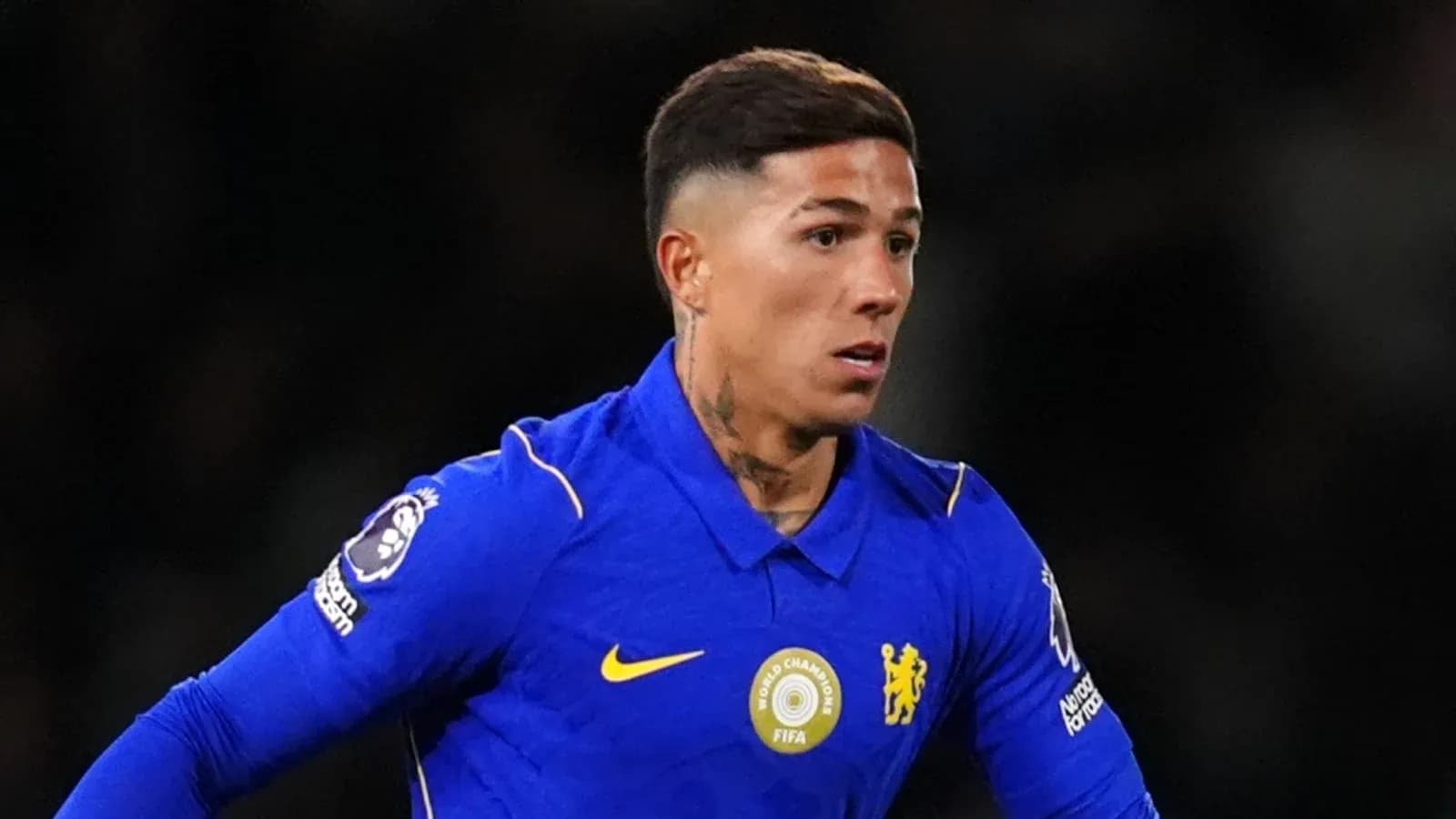 Player in blue jersey during football match Player in blue jersey during football match