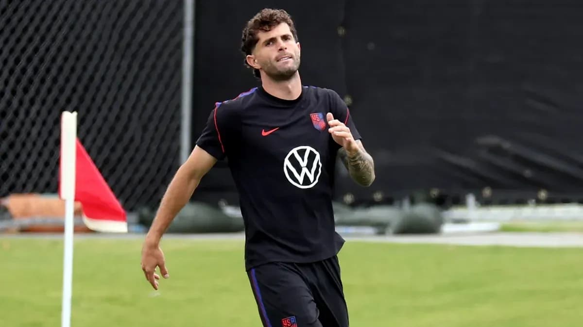 Player running during training session on field Player running during training session on field