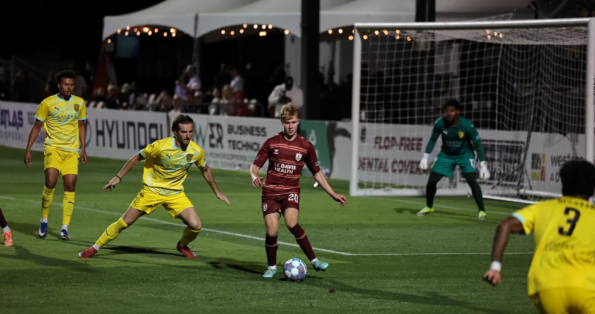 Players competing during Sacramento Republic match Players competing during Sacramento Republic match