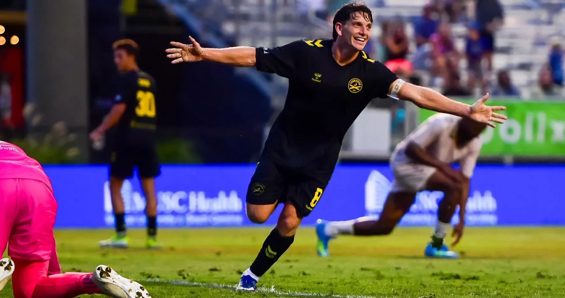Charleston Battery player celebrating goal Charleston Battery player celebrating goal