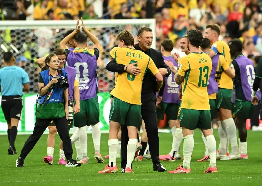Australia players celebrating after World Cup victory Australia players celebrating after World Cup victory