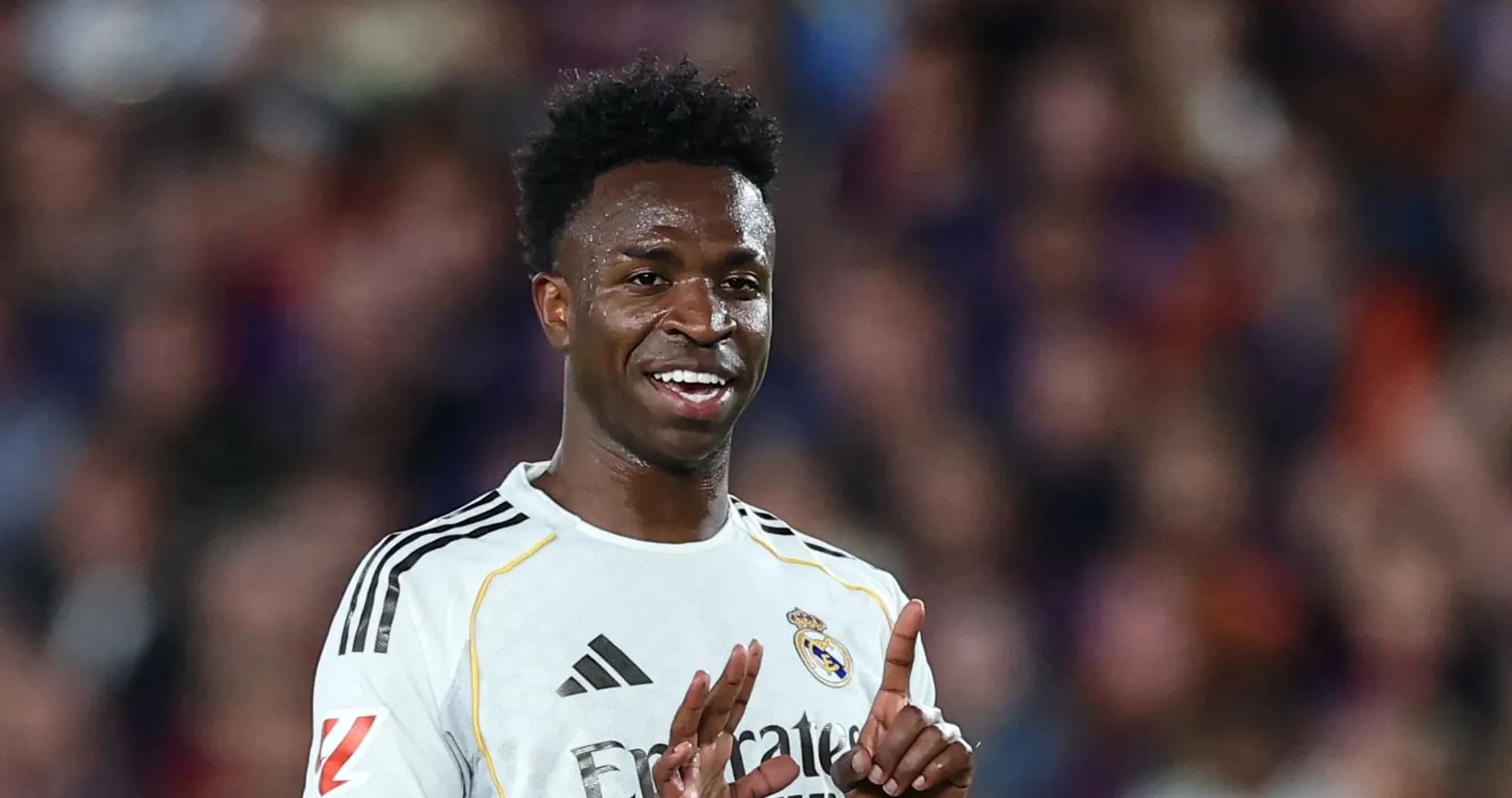 Player celebrating during a match for Real Madrid Player celebrating during a match for Real Madrid