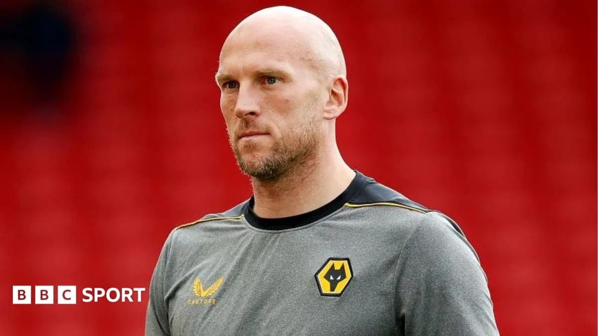 Player in Wolves training kit during warm-up Player in Wolves training kit during warm-up