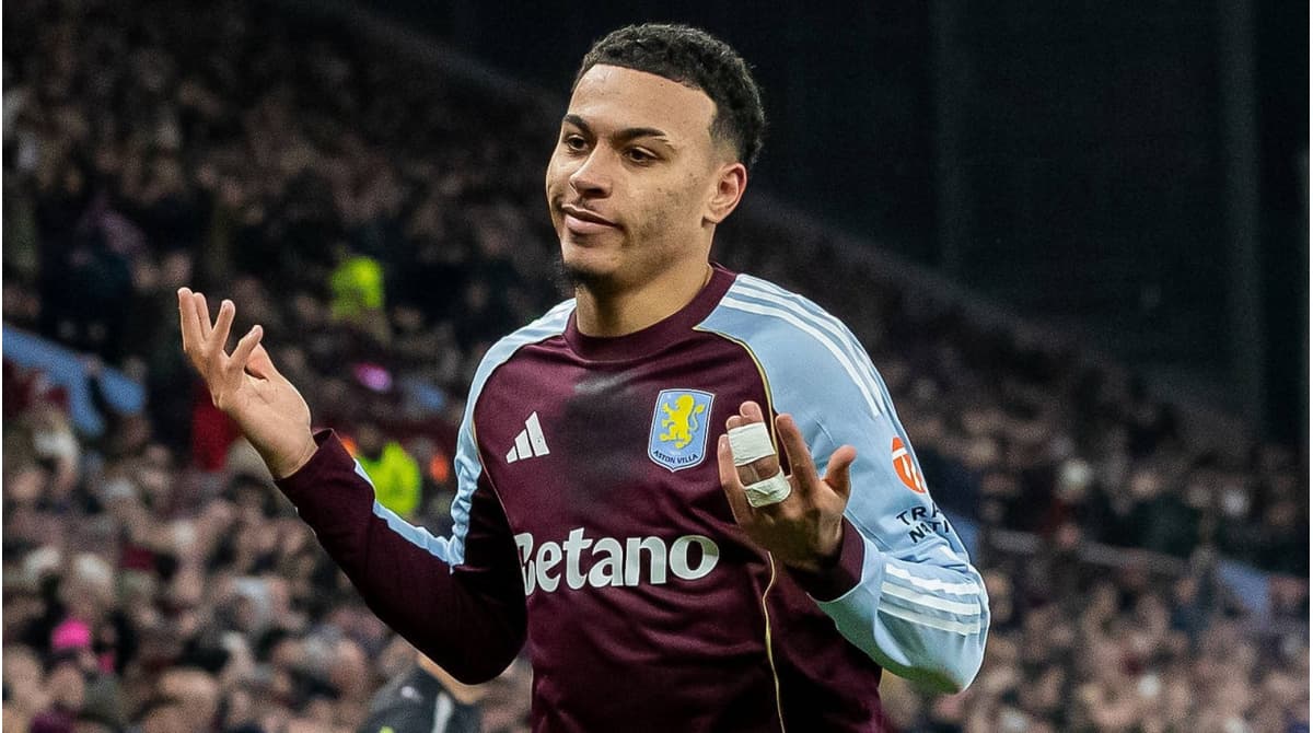 Aston Villa player reacting during a match Aston Villa player reacting during a match