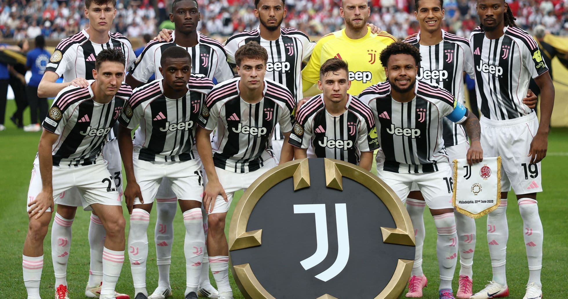 Juventus team posing for photo before match Juventus team posing for photo before match
