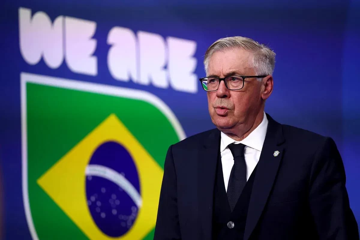 Man speaking in front of Brazil flag backdrop Man speaking in front of Brazil flag backdrop