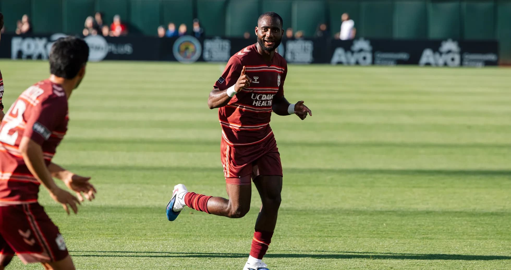Sacramento Republic player celebrating on the field Sacramento Republic player celebrating on the field