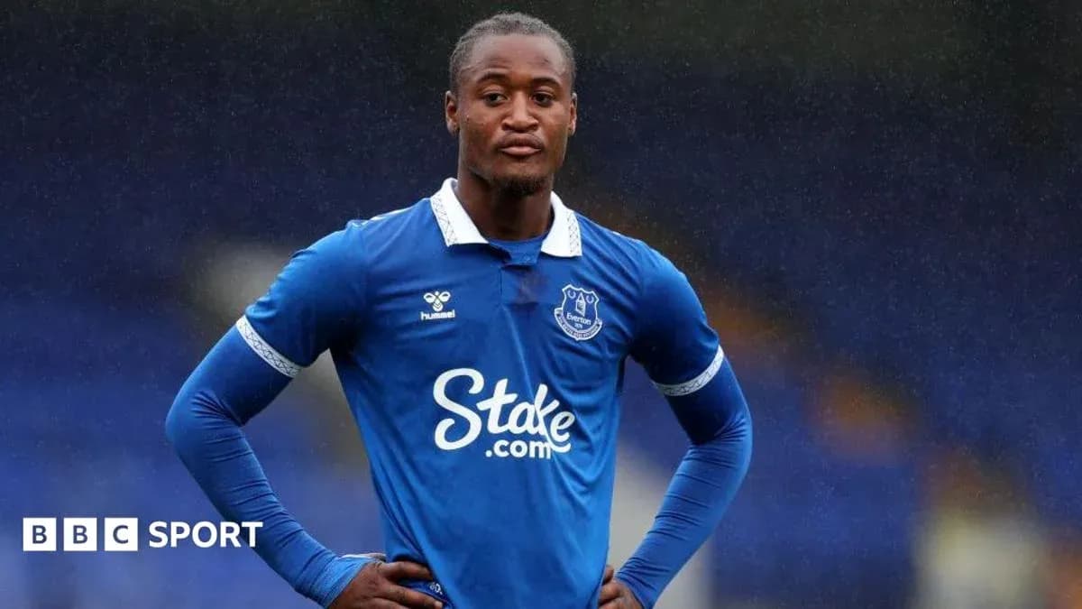 Player wearing Everton kit standing on the pitch Player wearing Everton kit standing on the pitch