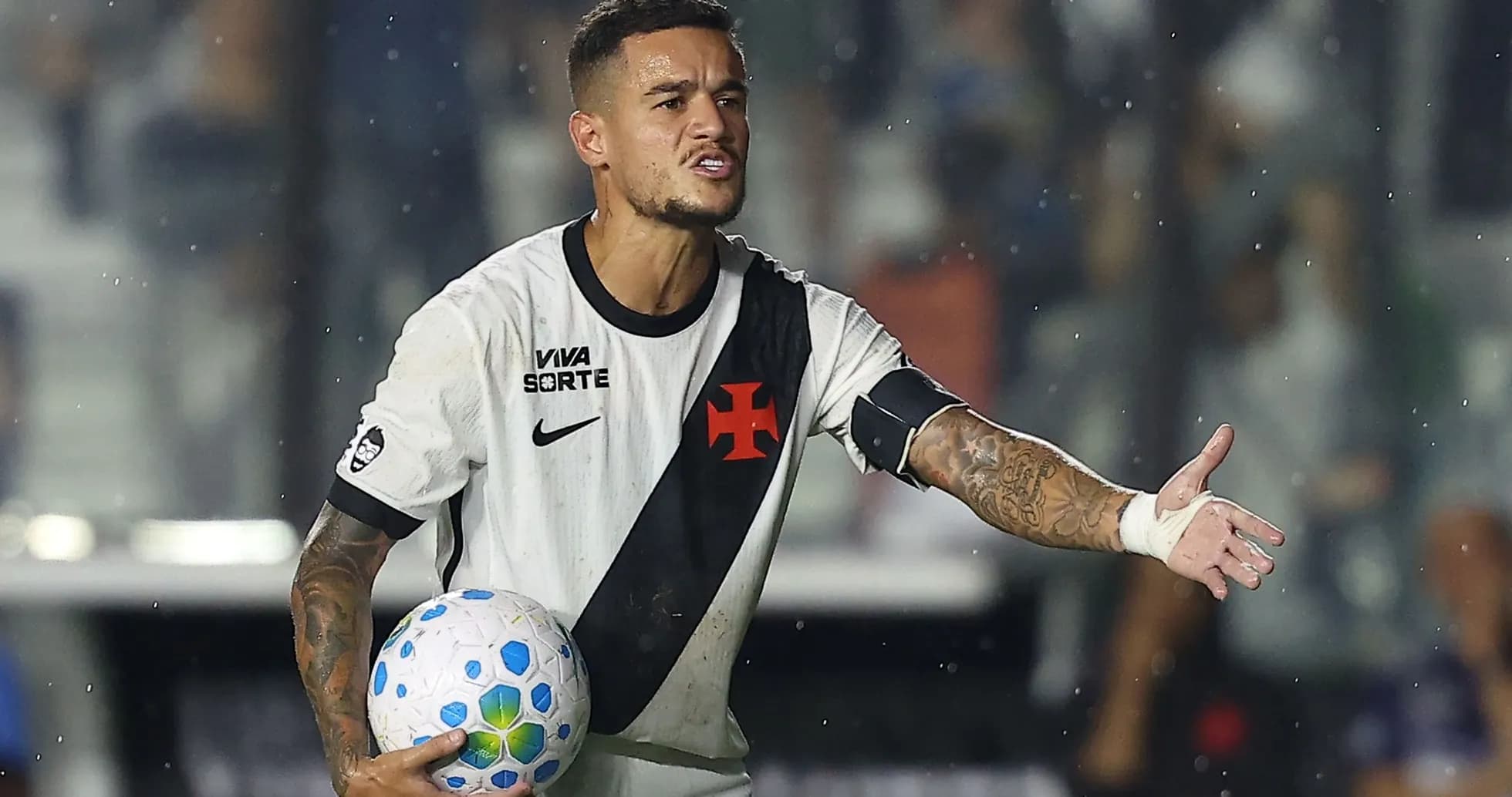 Player holding ball and gesturing during match Player holding ball and gesturing during match