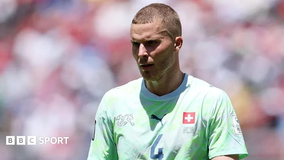 Player in Swiss national team jersey during match Player in Swiss national team jersey during match