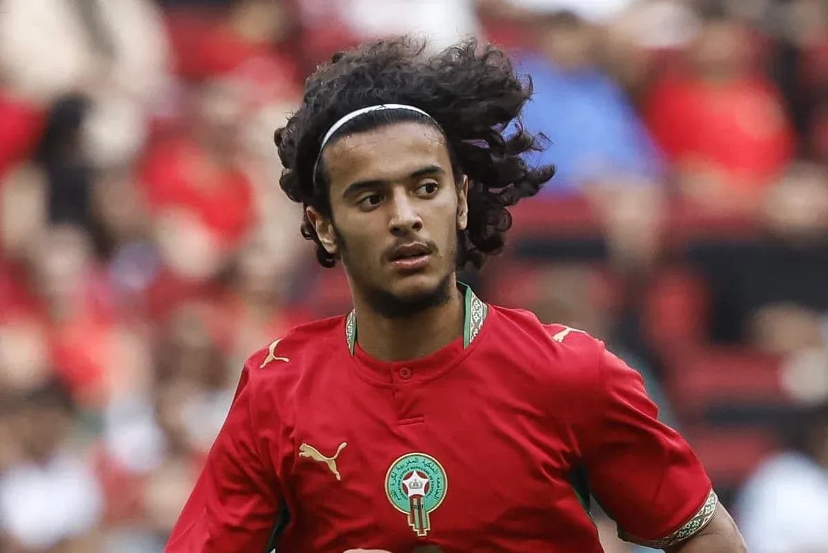 Player wearing Morocco jersey during a match Player wearing Morocco jersey during a match