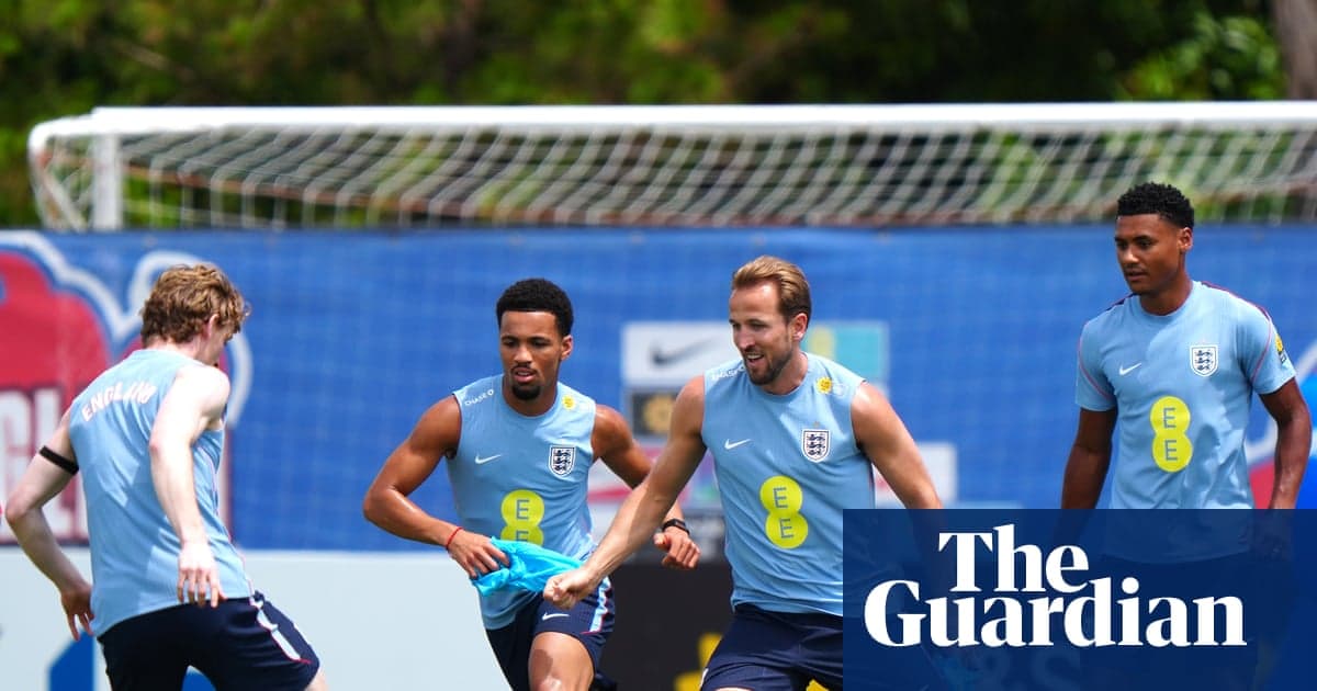 England players training on the pitch during practice England players training on the pitch during practice
