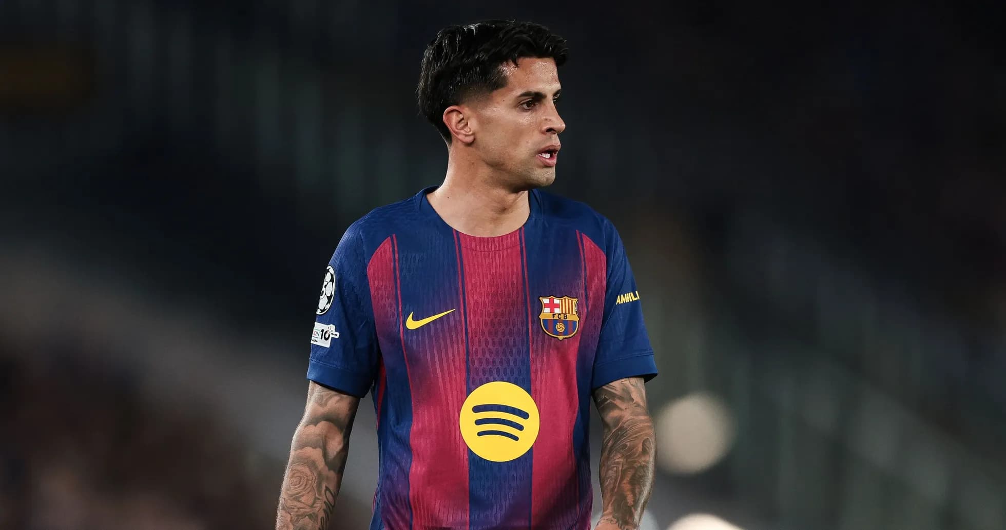 Player in Barcelona jersey during match Player in Barcelona jersey during match