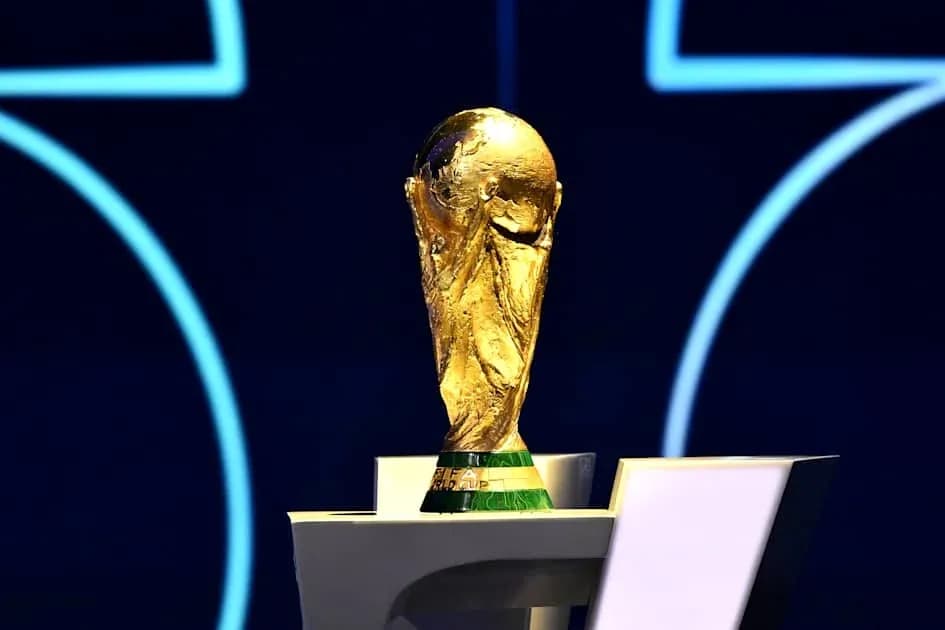 FIFA World Cup trophy on display FIFA World Cup trophy on display