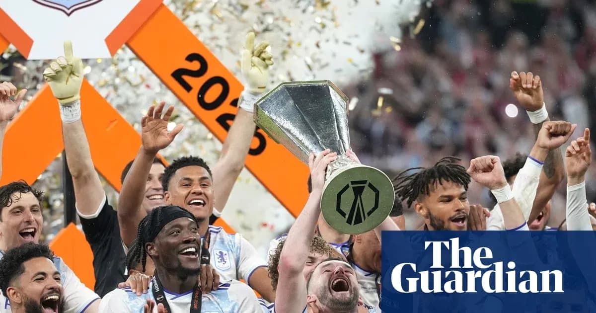 Players celebrating with trophy after winning match Players celebrating with trophy after winning match