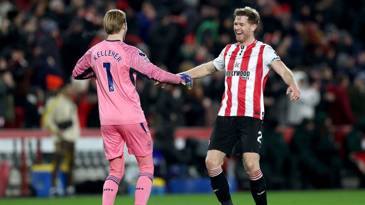 Goalkeeper and defender celebrating after a match Goalkeeper and defender celebrating after a match