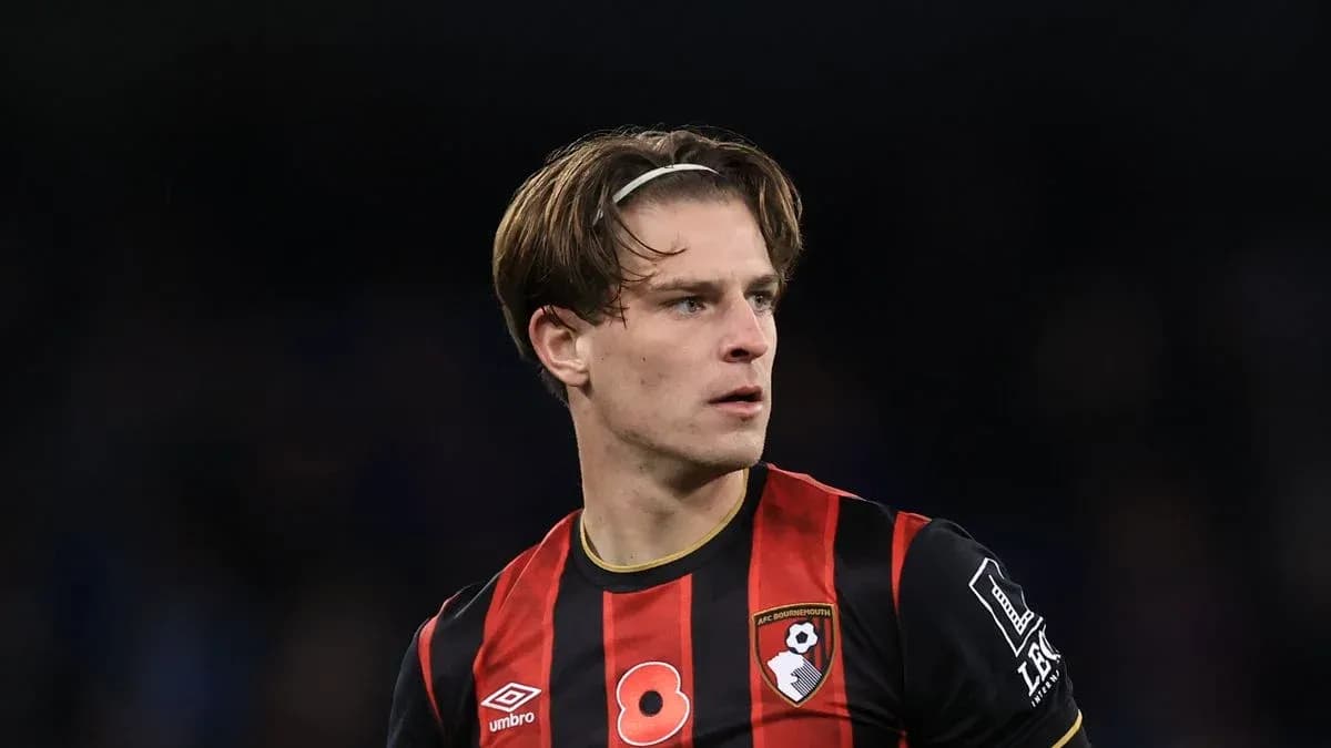 Player in Bournemouth kit during match Player in Bournemouth kit during match