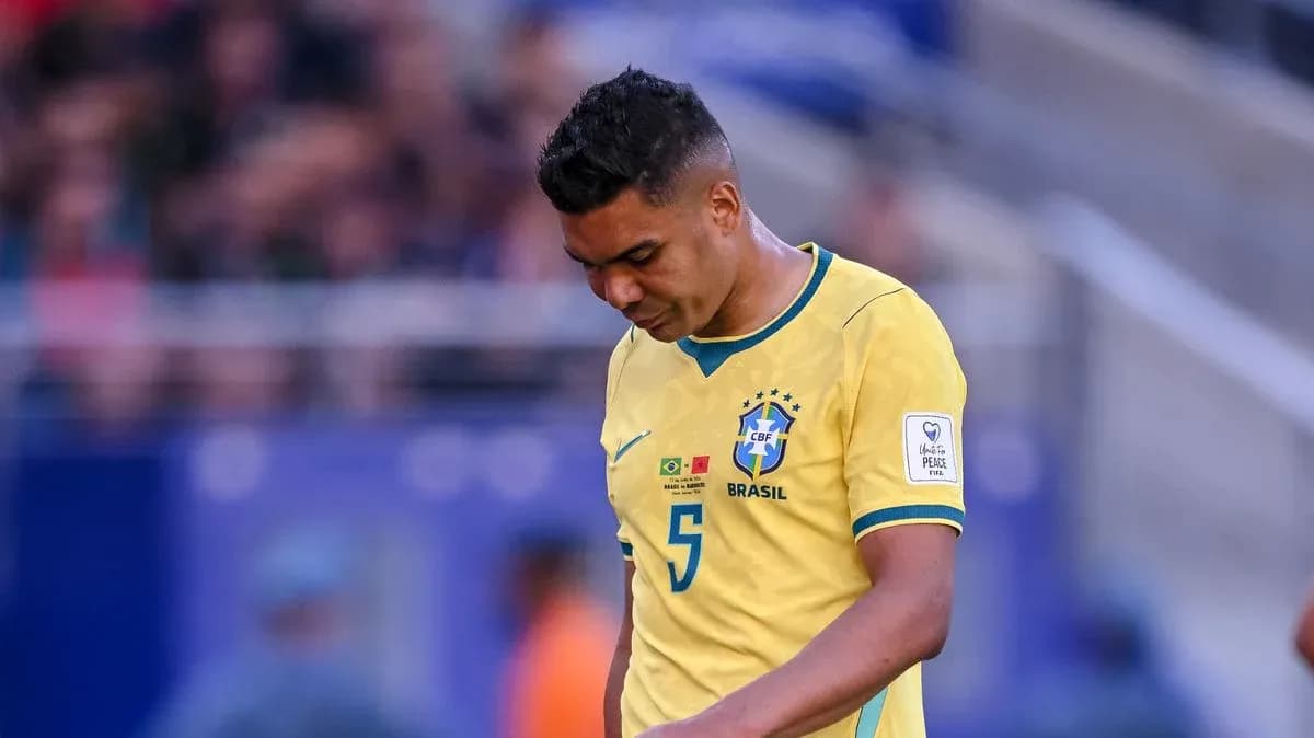 Brazilian player walking off the field during match Brazilian player walking off the field during match