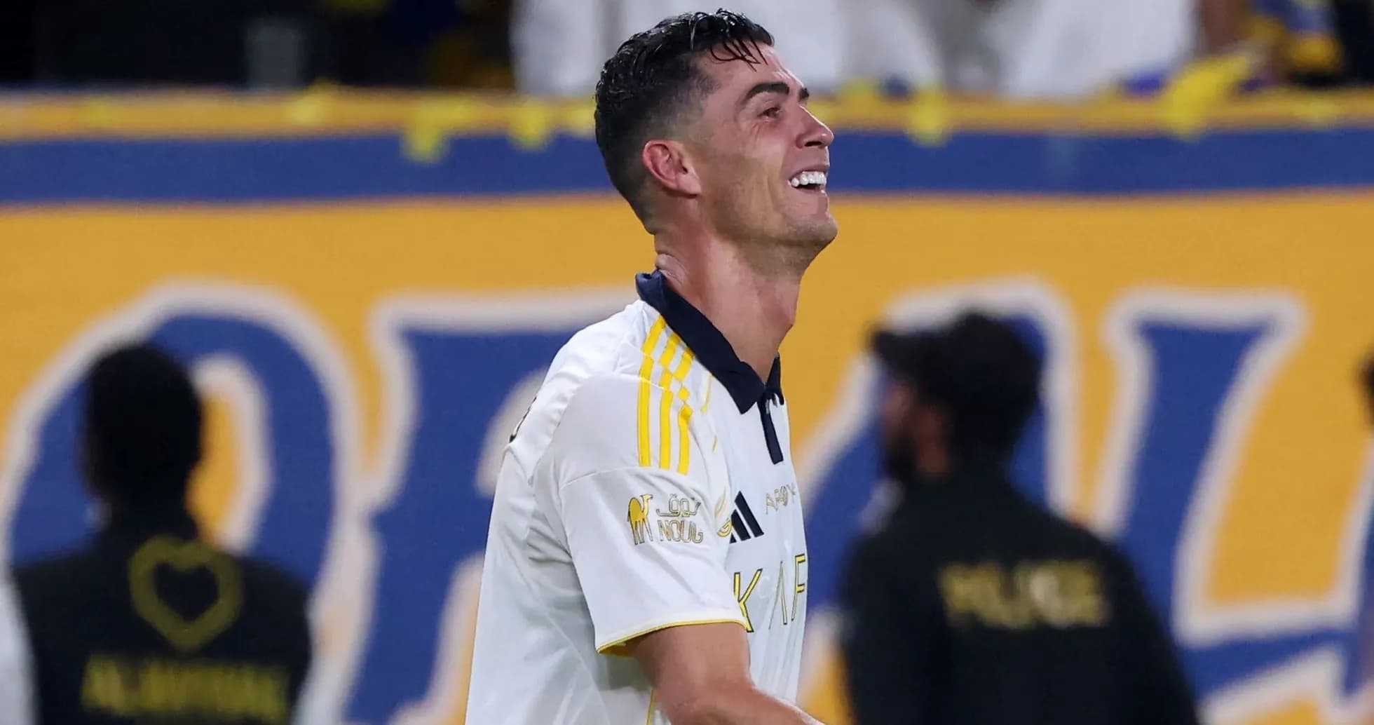 Player celebrating after scoring a goal Player celebrating after scoring a goal