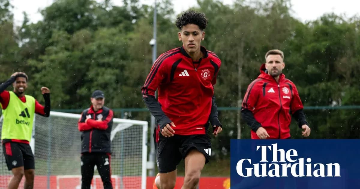 Player running during Manchester United training session Player running during Manchester United training session