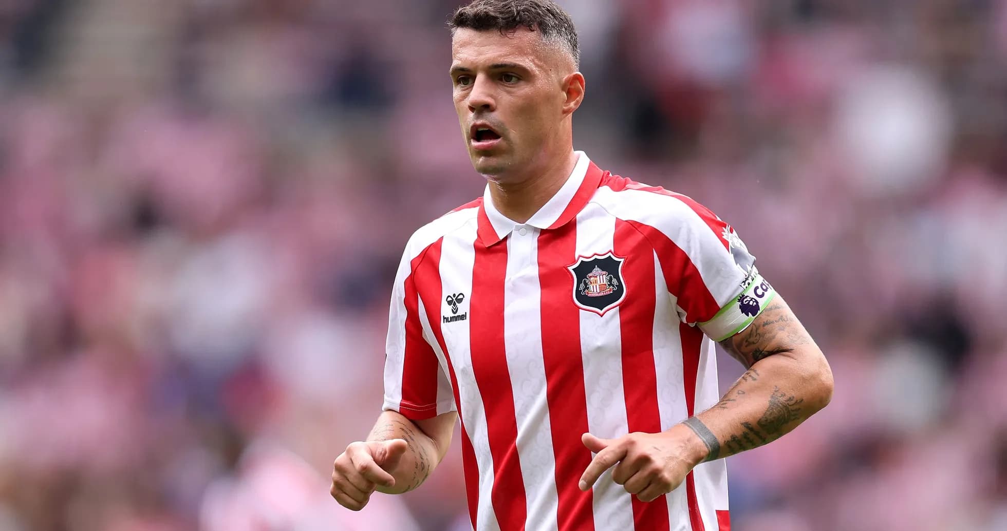 Player in Sunderland kit during a match Player in Sunderland kit during a match