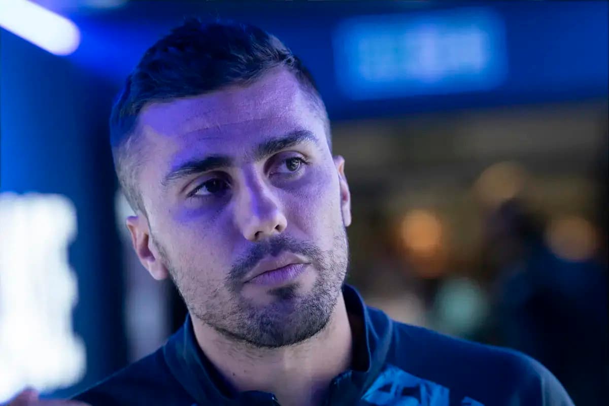 Athlete in a dark environment with blue lighting Athlete in a dark environment with blue lighting